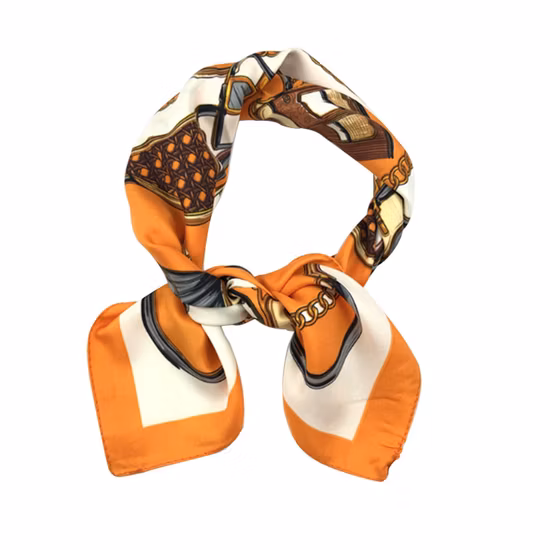 Fashion Silk Scarf for Women Floral Print Satin Hijab Scarfs Female 90*90cm Kerchief Square Shawls Hair Head Scarves for Ladies