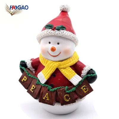 Itens de presente da série de Natal Decoração de casa Enfeites de boneco de neve de Natal de resina para presentes de feriado